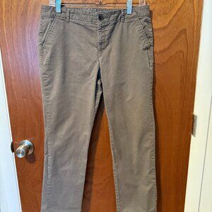 Cropped Cotton Dockers Pants in Soft Brown Size 10